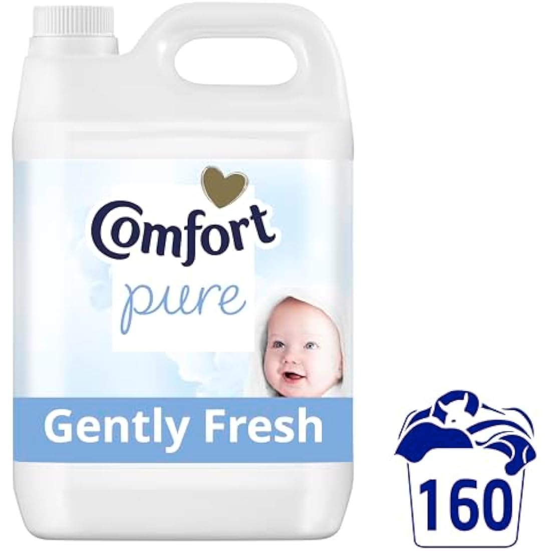 Comfort Pure Sensitive Fabric Conditioner dermatologically tested gentle next to sensitive skin 160 washes (4.8 L)