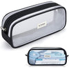 KALIDI Clear Pencil Case Large Pen Bag Stationery Pouch Cosmestic Make up Bag for Student School College Office
