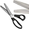 Serrated Scalloped Edge Pinking Shears, Multifunction Stainless Steel Shears Tailor Scissors, Professional Zig-Zag Cut Scissors, Sewing Craft Paper