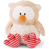 Nici 46096 Girl Cuddly Toy Owl Owluna with turnable Head 35cm, Beige/Pink, 35 cm