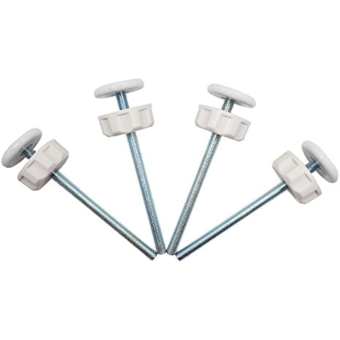 Baby Gate Guru Extra Long M8 (8mm) Spindle Rods for Pressure Mounted Gates Replacement Set - 4 Pack of M8 Spindle Screw Bolts for Baby and Pet Safety Gates - Choose Your Color (8mm, White)