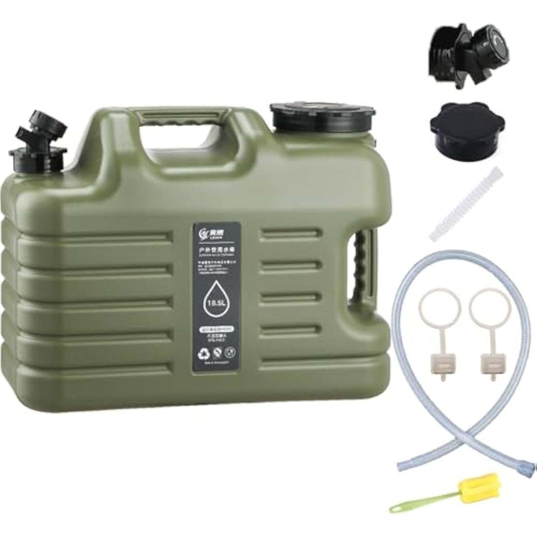 Sparkstarses Camping Water Container,11/12/18/25L Water container with tap, Two Handle Portable Water Carrier Bucket, Water Storage Tank for Outdoor Camping Fishing Party Van RV