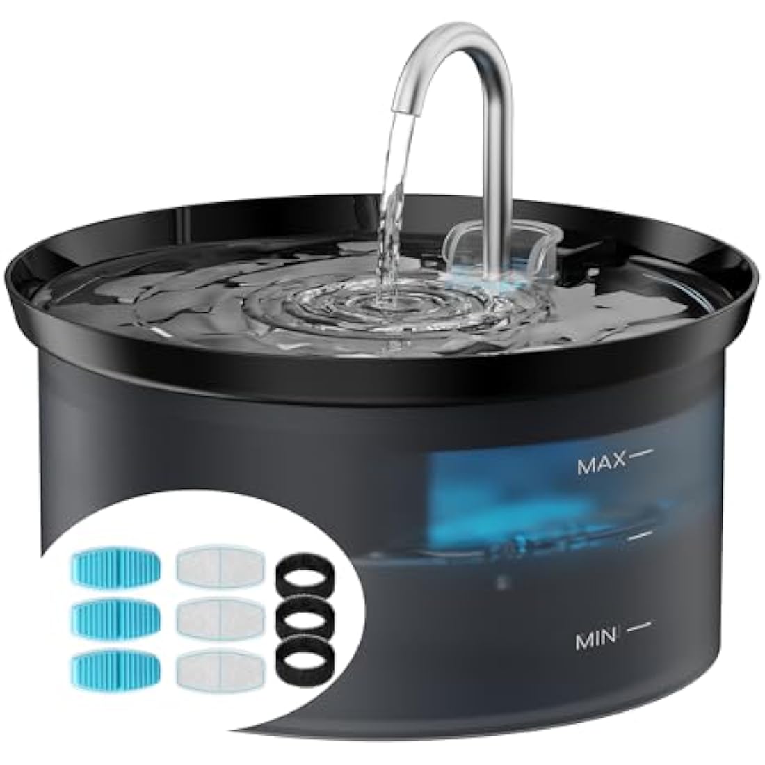 Cat Water Fountain +6filters + 6 Sponges H4-pro
