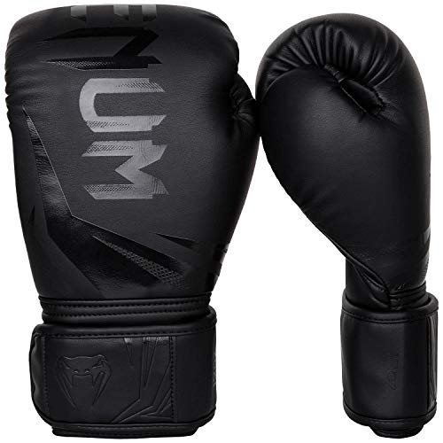 Venum, Challenger 3.0 Boxing Gloves, Unisex Adult, 12 Oz, Black/Black