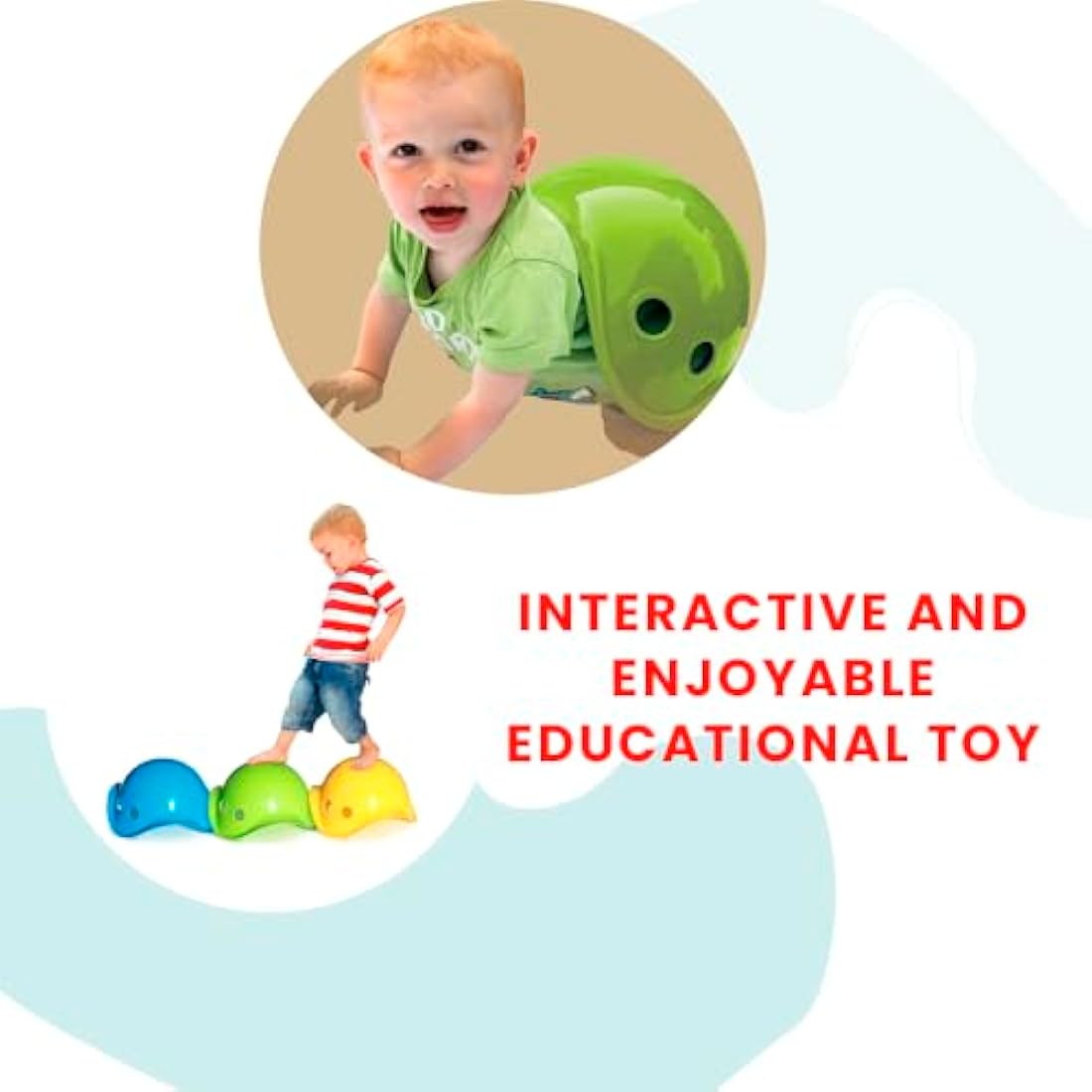 MOLUK Bilibo Endless Play Possibilities for Kids, Motor Skills Toy for Children from 2 Years, Play and Spin Seat, Imaginative Learning Toy, Hand-Eye Coordination, Travel-Friendly, Non-Toxic, Green