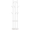 HOOBRO Coat Stand, Coat Rack for Hallway, Freestanding Coat Rack Stand with 8 Hooks, Storage Shelves, Hall Trees for Clothes, White EWT33YM01