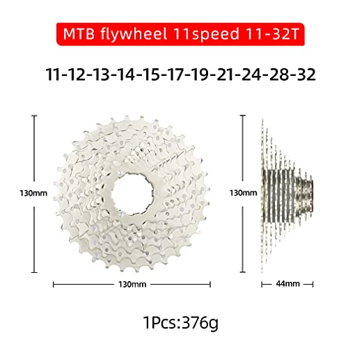CYSKY 11 Speed Cassette 11-32T Cassette Fit for Mountain Bike, Road Bicycle, MTB, BMX (Light Weight) (11-32T)