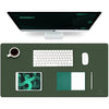 K KNODEL Large Office Leather Desk Mat, Mouse and Keyboard Pad, Computer and Laptop Mat, Desktop Protector and Cover, Writing Pad and Blotter (80x40cm, Dark Green)