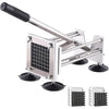 Chip Cutter Machine, Canirologas Professional Potato Chipper Stainless Steel French Fry Cutter with 1/2 inch Blade & 3/8 inch Blade for Potato Carrot Cucumber Vegatable