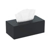 HIIMIEI Acrylic Tissue Box Cover Black Tissue Holder Napkin Dispenser for Home Office Restaurant - Black