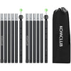 KOMCLUB Tarp Poles Adjustable Tent Pole Upgrade Thickened Stainless Steel Camping Tarp Pole for Outdoor Canopy Awning Rain Shelter