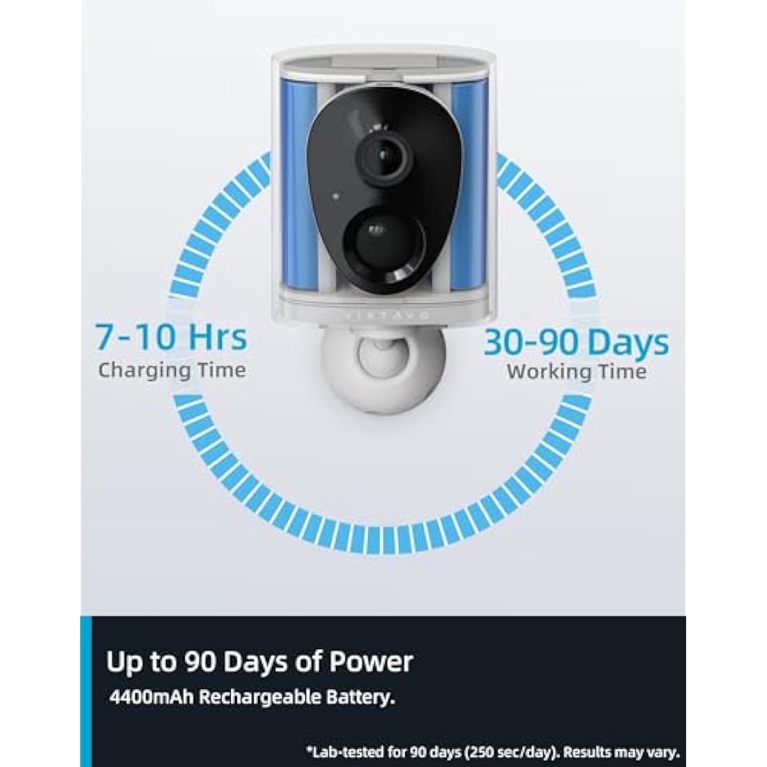 virtavo 2K Security Camera Outdoor Wireless, Rechargeable Battery, CCTV Camera Systems For Home Security, Starlight Lens Colorful Night Vision, Remote Access, Motion Detection, Siren, 2 Pack