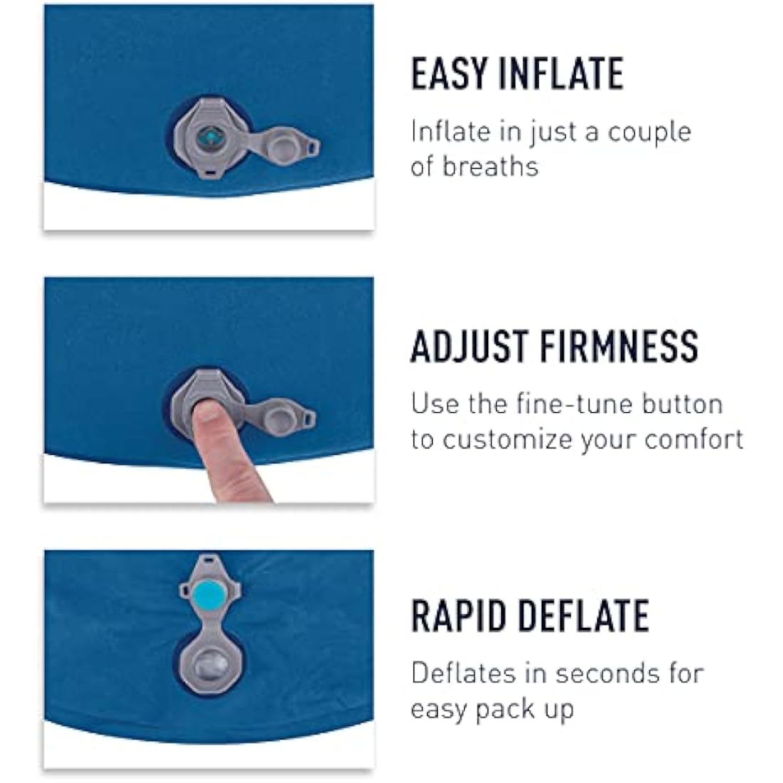 Sea to Summit - Aeros Premium Pillow R - Inflatable Travel Pillow - Soft & Comfy Brushed 50D Polyester - Lock System - Ultra-Sil Stuff Sack - For Backpacking - 34 x 24 x 11cm - Lime Green - 79g