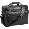 seyfocnia Leather Laptop Bag, Men's 15.6 Inche Messenger Briefcase Business Satchel Computer Handbag Shoulder Bag Fits 15.6 Inch Laptop Computer (Black)