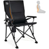 TIMBER RIDGE Folding Camping Chair 150kg High Back Portable Folding Chair with Cup Holder Hard Armrest Fishing Chair for Camping, Picnic, Garden, Balcony