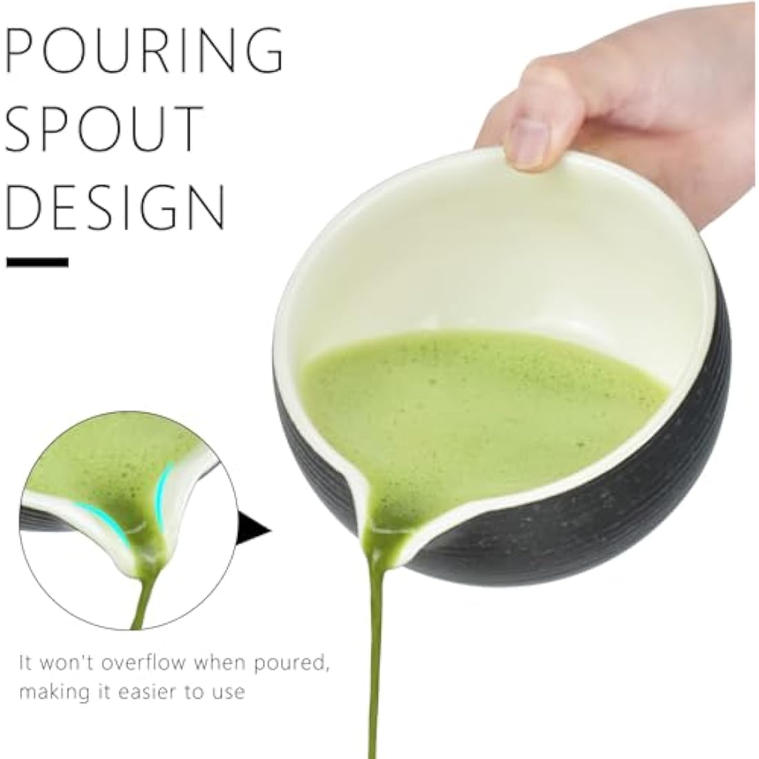 Artcome Bluestone Glaze Matcha Kit for Japanese Tea Ceremony, Bowl with Pouring Spout, Whisk, Tea Scoop, Matcha Powder Strainer, Matcha Tea Set For Making Usucha, Koicha and Matcha Latte (8 PCS)