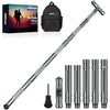 aiGear Tactical Stick/Hiking Walking Trekking Poles | CNC Machined Aluminum Tactical Cane - Adjustable Length | For Hiking Camping Mountaining Backpacking | Color Gray
