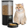 Automatic Cat Feeder Cat Food Automatic with Feeding Program Timer - 6L Feeding Bowl with Automatic Feeder - Dry Food Dispenser Automatic for Cats and Dogs Black - 10s Call for Eating