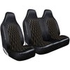 rhinos autostyling FOR RENAULT TRAFIC ALL MODELS - Premium Luxury Van Seat Covers Single Drivers And Double Passengers Seat Covers - 2 + 1 - Black Quilted Diamond Leather