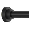 Thestoa Shower Curtain Rod Adjustable 43-78 inch, 1"Diameter Spring Tension Curtain Rod No Drill, Anti-Rust Non-Slip Shower Rod, Black Shower Curtain