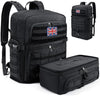 BERTASCHE Lunch Backpack for Men, Laptop Backpack with Insulated Cooler Box, Work Bag for Office, Travel, Uni, Hiking, Tactical, Molle, Black