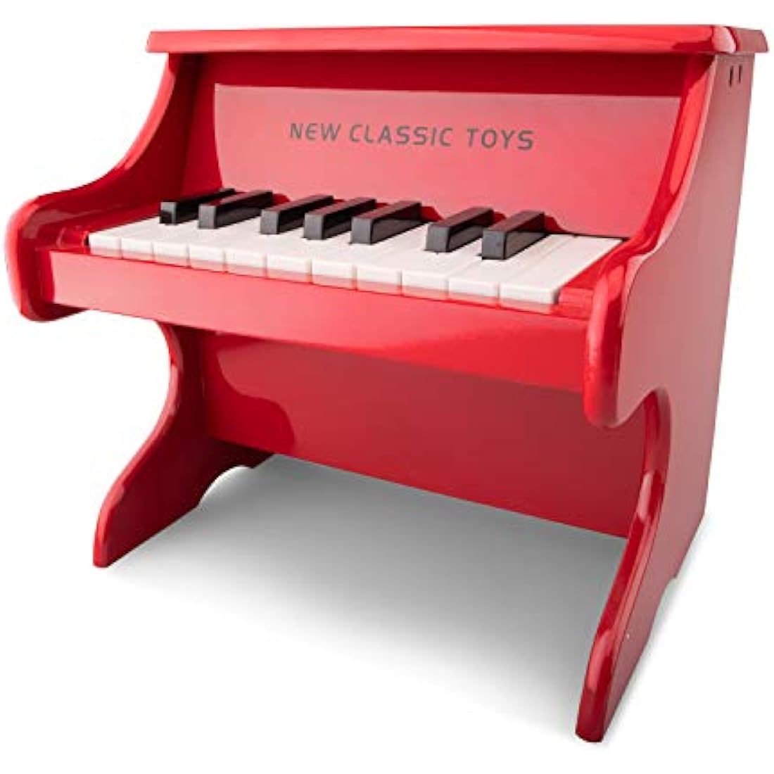 New Classic Toys 10155 Wooden Piano Book for Toddlers 3 Boys and Girls Baby Gifts, Kids Musical Instruments for Childrens Three Year Old, Piano - Red