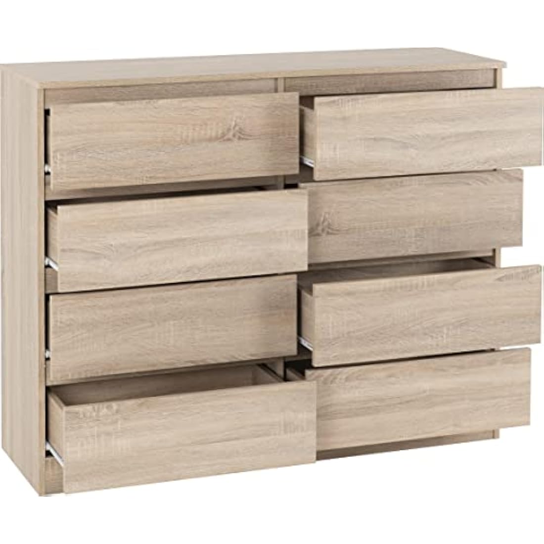 Seconique Malvern 8 Drawer Chest in Sonoma Oak Effect