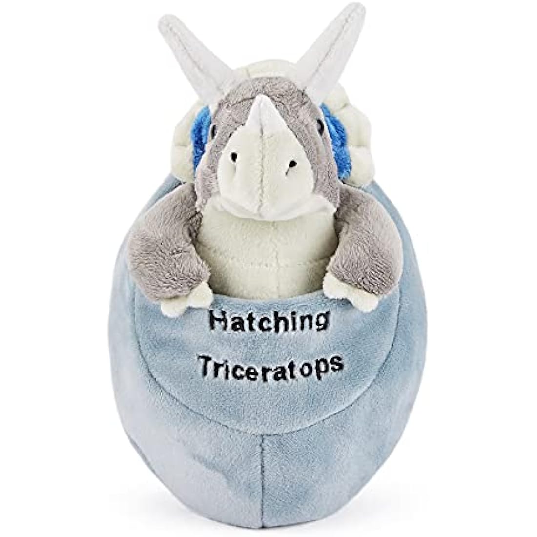 Zappi Co Plush Children's Stuffed Soft Cuddly Plush Toy-Part of Safari Animals Collection, Perfect for Kids (15cm Height)(Easter Egg Triceratop Dinosaur)