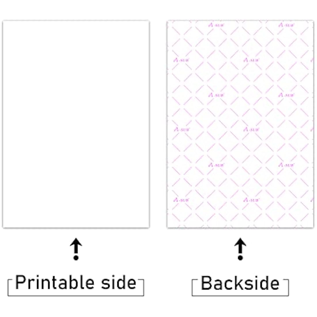 A-SUB Sublimation Paper A3, 297x420mm, 500 Sheets, Compatible with EPSON, SAWGRASS, RICOH, Brother Sublimation Printers