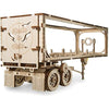 UGEARS Trailer for Heavy Boy Truck VM-03 - Wooden Model Kits for Adults to Build - Mechanical Cargo Trailer with 8 Wheels Car Model Building Kits 3D Wooden Puzzles for Adults for Fathers Day - 138 Pcs