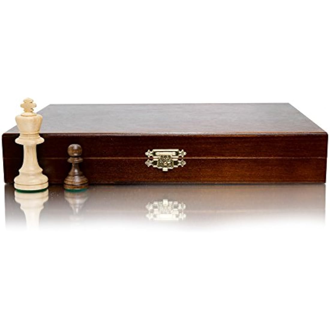 STAUNTON Luxury Chess Set NO.5 in Elegant Case | Master of Chess Wooden Chess Set | Wooden Chess Pieces Only - Handmade Tournament Chess Set Without Chess Table