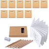 50 Boxes of 6 Mini Colored Pencils, 1 Mini Coloring Book and 1 Pencil Sharpener. In total: 300 Mini Pencils, 50 Mini Children's Books and 50 Pencil Sharpeners