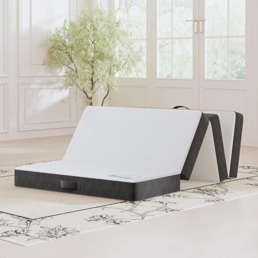 wowttrelax Folding Mattress single, 4 Inch Foldable Floor Mattress Single Memory Foam, 4 Fold Easy Storage With Washable Cover & Pressure Relief for Camping, Caravans, Travel, Guest (90x190x10cm)