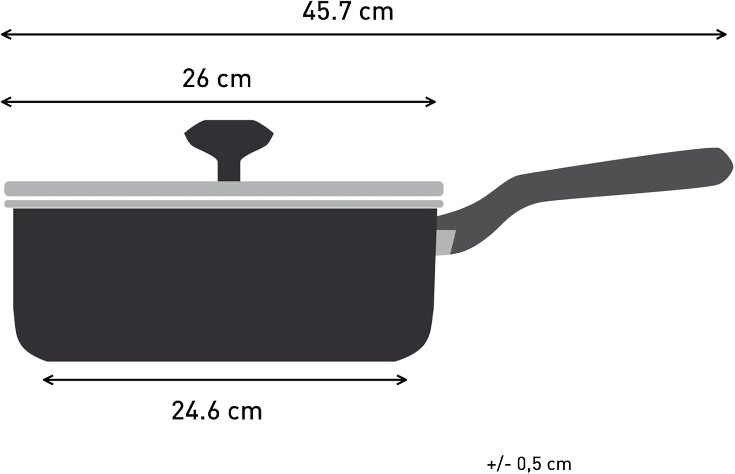Tefal Titanium Essential Non-Induction Non-Stick Sautepan 26cm & lid