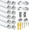 12 Pack Led Aluminum Profile for Philips Hue Led Strip Lights etc,1m/3.3ft U-Shape Led Aluminum Channel, Led Diffuser with Milky White Cover Indoor, End Caps and Metal Mounting Clips (12Meter)