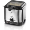 Swan SD6060N 1.5 litre Stainless Steel Fryer with Viewing Window, Non-Stick Coating for Easy Cleaning and Adjustable Thermostat with Indicator Light, Detachable Basket Handle, 900W, Silver