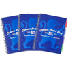 Oxford Campus A4 Project Notebook with Dividers, Wirebound, 8 mm Lined with Margin, 200 pages, Pack of 3, Optik Paper+, Blue