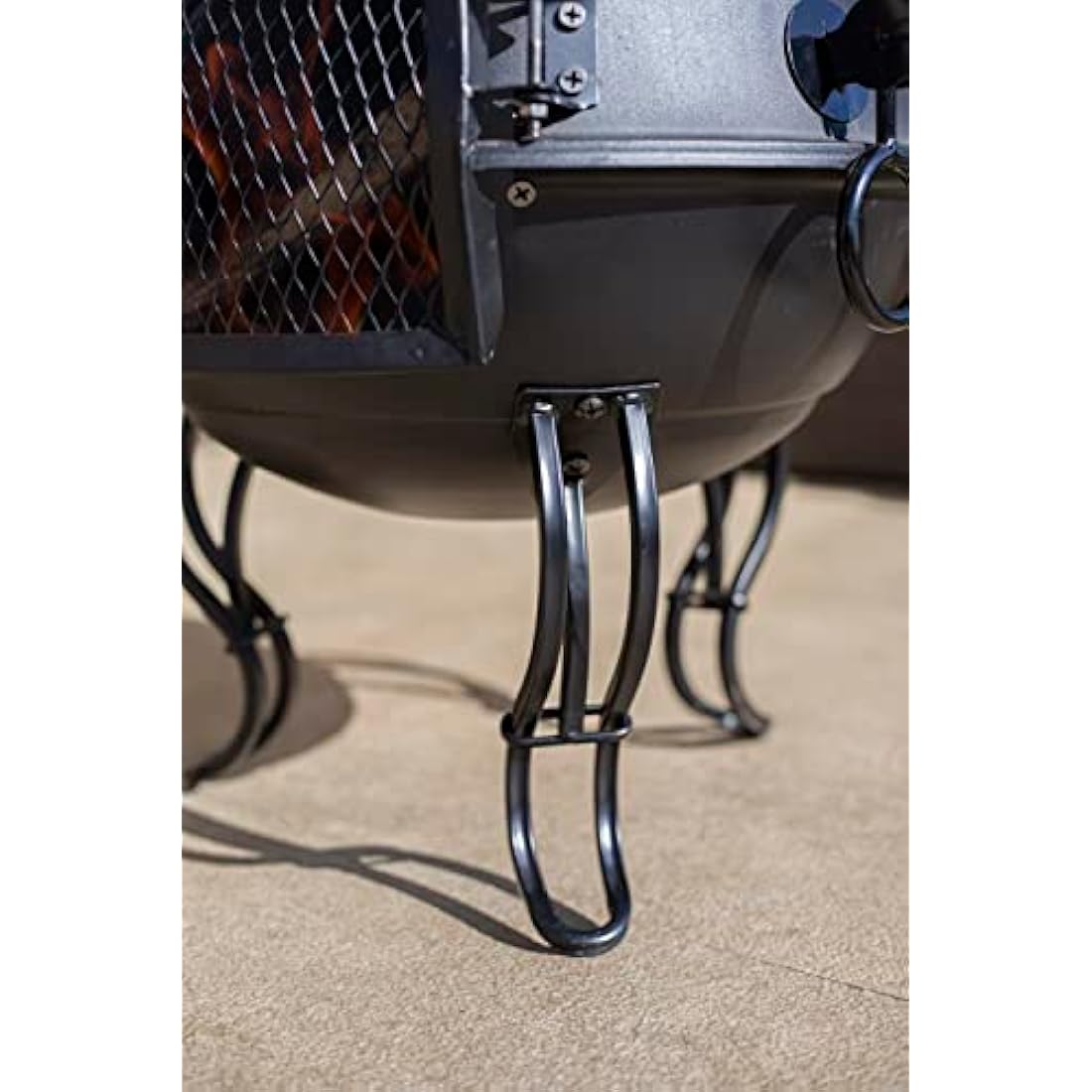 MURCIA LARGE STEEL CHIMENEA WITH GRILL