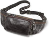 FANDARE Waist Packs Men Sling Bag Waist Pouch Leather Fanny Pack Waterproof Chest Bag Business Travel Running Cycling Sports Crossbody Bag Multipurpose Shoulder Bag