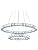 Finktonglan Modern Crystal Chandelier LED 19.7 x 11.8 inches Ceiling Pendant Light 2 Rings Adjustable Stainless Steel Lighting Fixtures Dining Room Living Room (Cool White)