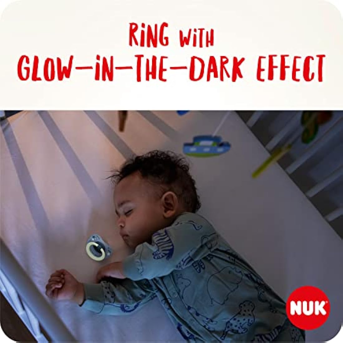 NUK Signature Day & Night Baby Dummy | 18-36 months | Soothes 95% of Babies | Heart-Shaped BPA-Free Silicone Soothers | Glow-in-the-Dark | Hearts | 4 Count