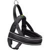 Hunter Racing Norwegian harness for dogs, nylon, reflective, coat-friendly, Black, L