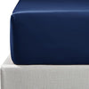 NTBAY 500 Thread Count 100% Egyptian Cotton Super King Fitted Sheet, Super Soft Cozy and Breathable Deep 12" / 30cm Fitted Bed Sheet, Navy