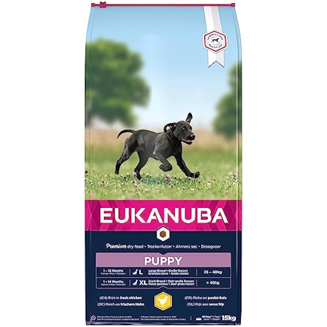 Eukanuba Complete Dry Dog Food for Puppy Large and Giant Breeds with Fresh Chicken 15 kg