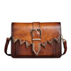 Diagonal leather retro small square bag