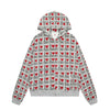 Autumn Retro Pattern Hooded Sweater Cardigan