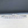 Sterling Silver Tennis Chain Moissanite Necklace Moissanite Braceletunisex Design