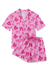 Bow Print Pajamas Simple Two-piece Set
