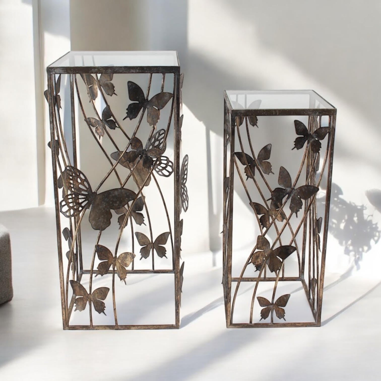 75/64CM SET 2 METAL TABLES