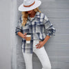 Women's Casual Shirt With A Turn-down Collar And Buttoned Placket